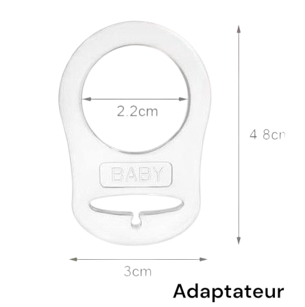Adaptateur d'attache tétine. 